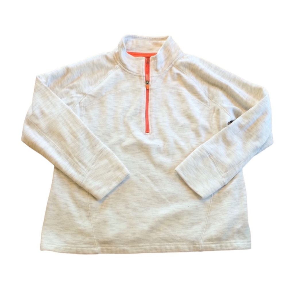 TekGear Cream & Orange Quarter Zip